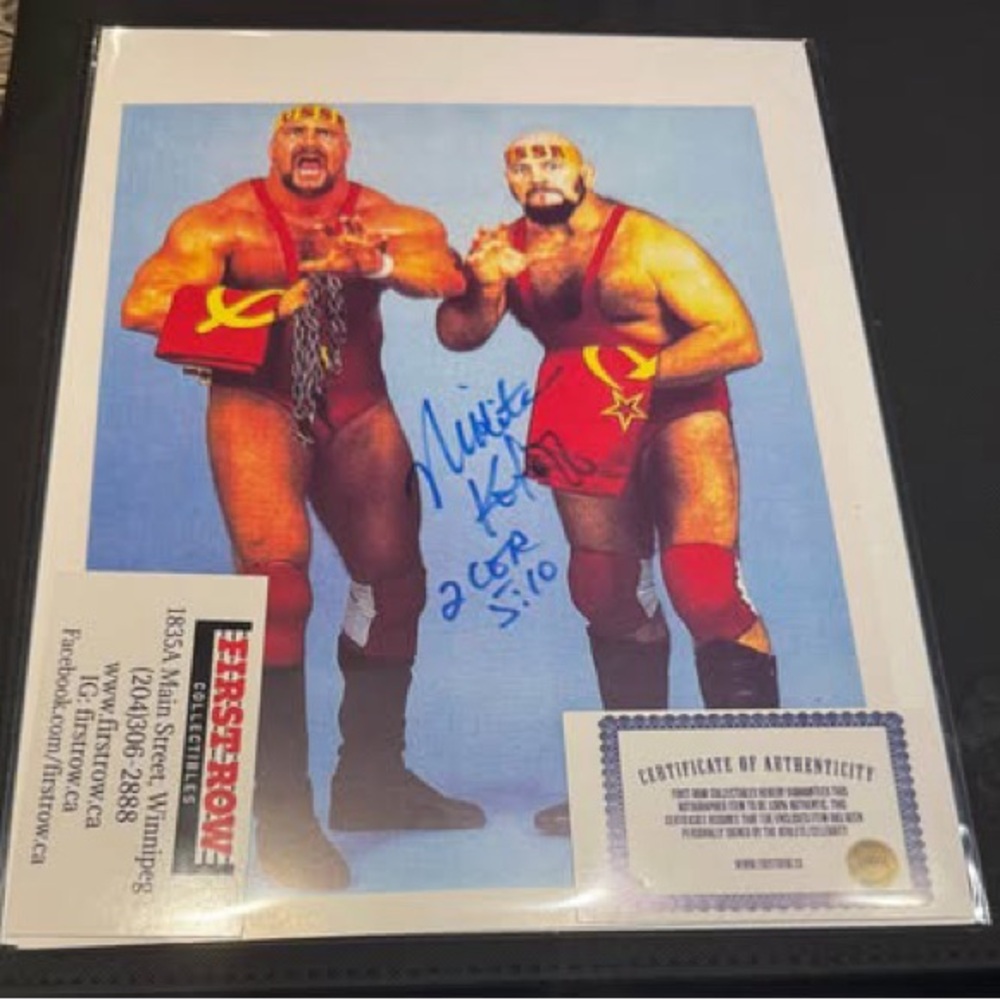 NWA’s Nikita Koloff 8x10 Auto COA